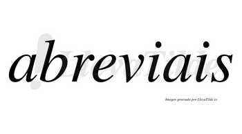Abreviais no lleva tilde con vocal tónica en la «e»
