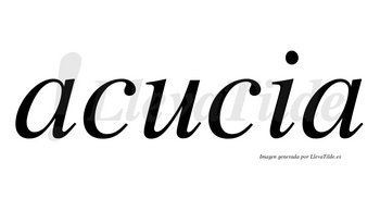 Acucia no lleva tilde con vocal tónica en la «u»
