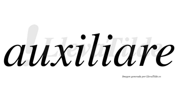 Auxiliare  no lleva tilde con vocal tónica en la segunda «a»