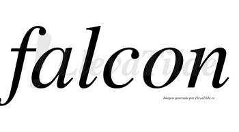 Falcon no lleva tilde con vocal tónica en la «a»